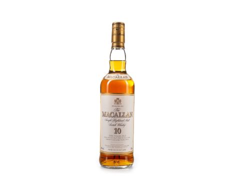 MACALLAN 10 YEARS OLD Single Malt Scotch Whisky Matured in sherry casks. 700ml, 40% volume.