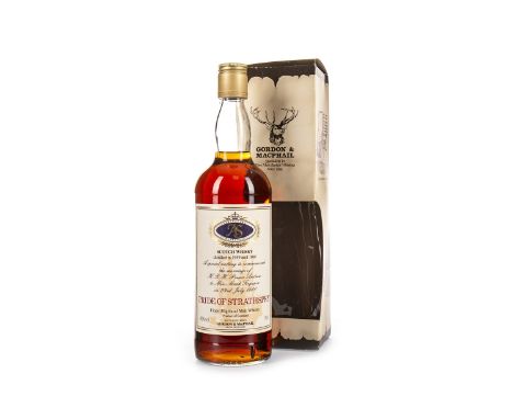 PRIDE OF STRAHSPEY 1959/1960 ROYAL MARRIAGE Single Malt Scotch Whisky A vatting of whiskies distilled in 1959 and 1960, bottl