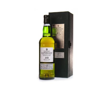 LAPHROAIG 40 YEARS OLD Single Malt Scotch Whisky Bottle no. 1038. 70cl, 42.4% volume, in box.