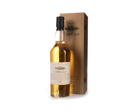 CAOL ILA 15 YEARS OLD FLORA &amp; FAUNA Single Malt Scotch Whisky 70cl, 43% volume, in wooden box.