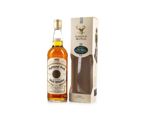 HIGHLAND PARK 1952 G&amp;M Single Malt Scotch Whisky Bottled 1996. 70cl, 40% volume, in carton.