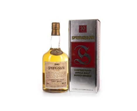 SPRINGBANK 30 YEARS OLD Single Malt Scotch Whisky 75cl, 43% volume, in carton