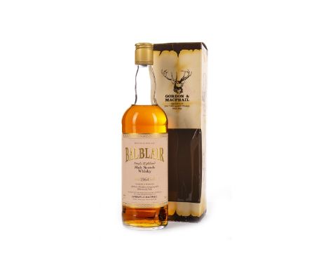 BALBLAIR 1964 G&amp;M Single Malt Scotch Whisky 70cl, 40% volume, in carton.