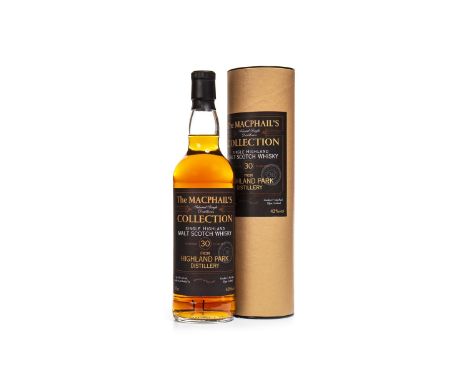 HIGHLAND PARK MACPHAIL'S COLLECTION AGED 30 YEARS Single Malt Scotch Whisky 70cl, 43% volume, in tube.