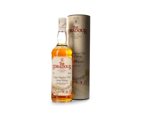 EDRADOUR AGED 10 YEARS Single Malt Scotch Whisky 75cl, 40% volume, in tube.