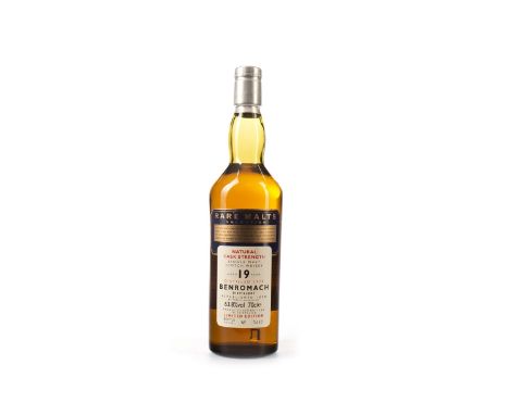 BENROMACH 1978 RARE MALTS AGED 19 YEARS Single Malt Scotch Whisky Bottled May 1998, bottle no. 5647. 70cl, 63.8% volume.