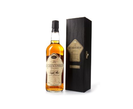 AUCHENTOSHAN 21 YEARS OLD Single Malt Scotch Whisky 700ml, 43% volume, in box.
