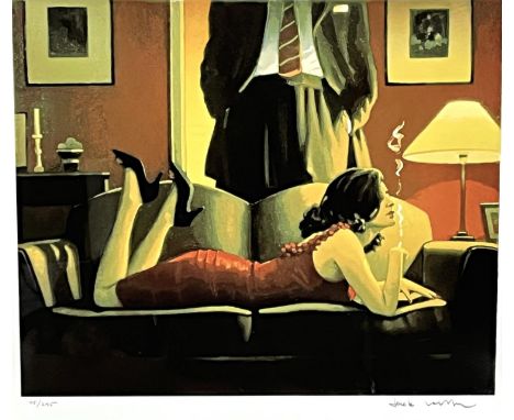 After Jack Vettriano (Scottish b.1951); 'Parlour of Temptation' ltd.ed silkscreen print, numbered and signed in pencil 165/29