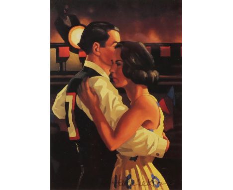 After Jack Vettriano (Scottish b.1951); 'Competition Dancers' colour print signed in pencil, 16.5cm x 11cm with Iona House Ga