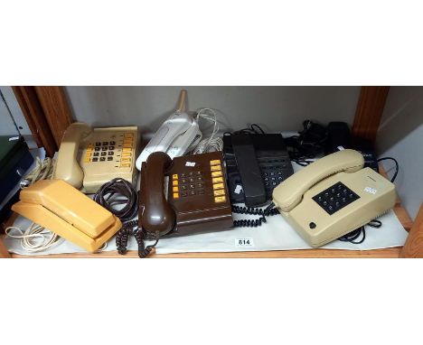 A selection of vintage push button telephones