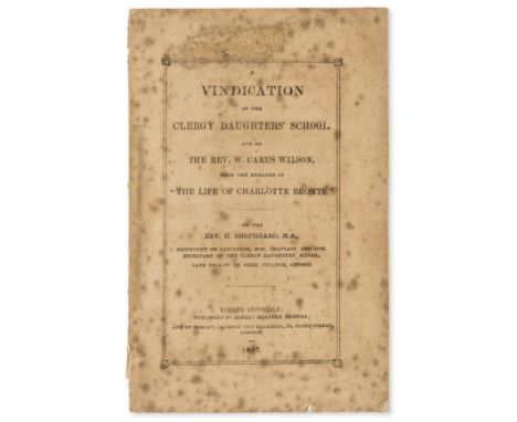 Shepeard (Rev. H.) A Vindication of the Clergy Daughter's School and of the Rev. W. Carus Wilson, from the Remarks in "The Li