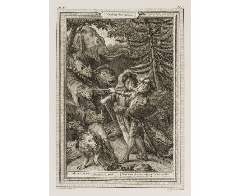Tasso (Torquato) La Jérusalem Délivrée, en vers francois par L.P.M.F.Baour-Lormian, 2 vol., half-titles, 40 engraved plates a