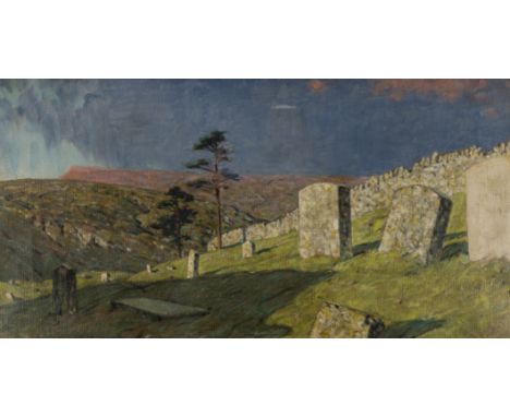 Holmes (Sir Charles John, KCVO RWS, 1868-1936) Gimmerton Churchyard, oil on canvas, signed and dated lower left, 460 x 815 mm