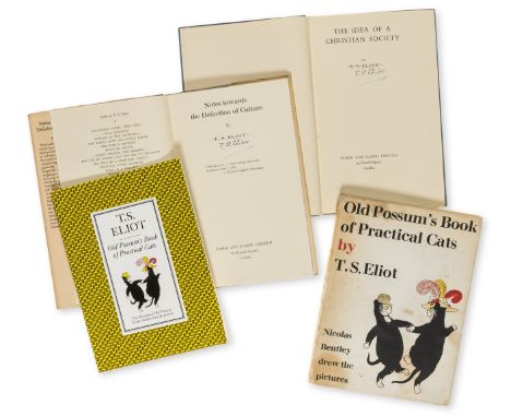 Eliot (T.S.) The Idea of a Christian Society, light spotting to endpapers, spine ends and corners a little bumped, 1939; Note