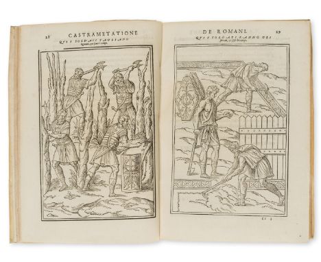 Du Choul (Guillaume) Discorso Sopra La Castrametatione et Disciplina Militare de Romani, 2 parts in 1, collation: Aa-Kk8; A-T