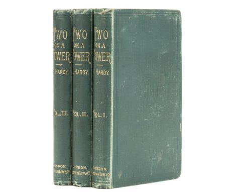 Hardy (Thomas) Two on a Tower. A Romance, 3 vol., first edition, first impression, [one of 1000 copies], half-titles, vol.1 l