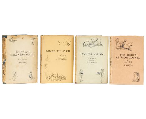 Milne (A. A.) [The Christopher Robin books], 4 vol., comprising When We Were Very Young, second issue with roman numerals on 