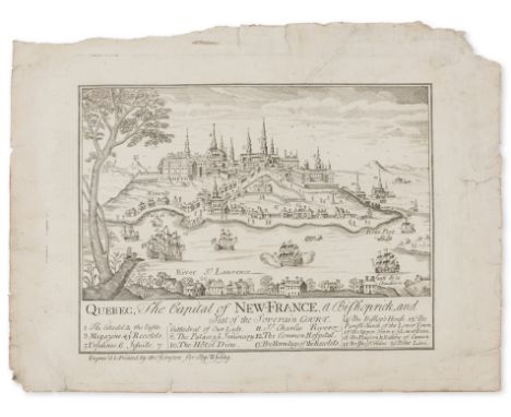 Canada.- Johnston (Thomas) Quebec, The Capital of New-France, a Bishoprick, and Seat of the Soverain Court, engraving, an exc