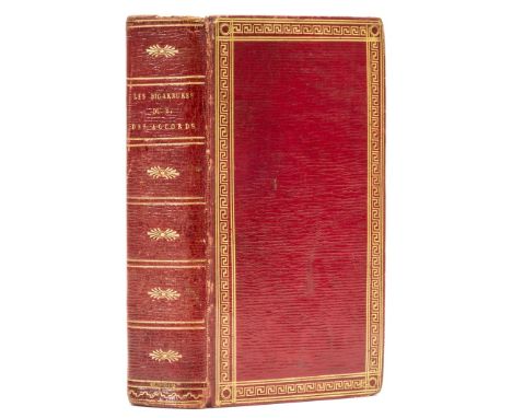 Bozerian binding.- Tabourot (Etienne) Les Bigarrures et Touches du Seigneur des Accords, 3 parts in 1, 2 titles with woodcut 