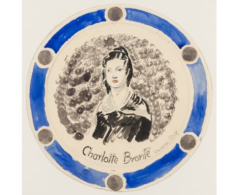 δ Bell (Vanessa, 1879-1961) 'Charlotte Brontë', plate design for Kenneth Clark, 1932, watercolour over graphite, heightened w