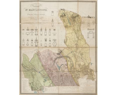 London.- Bartlett (J.A.) & Britton (John) Topographical Survey of the Borough of St. Marylebone, ... from Surveys & Drawings 