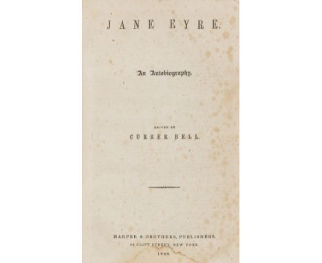 [Brontë (Charlotte)] Jane Eyre. An Autobiography. Edited by Currer Bell, first American edition, advertisement f. with Webste