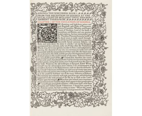 Kelmscott Press.- Meinhold (William) Sidonia the Sorceress, translated by Francesca Speranza, Lady Wilde, one of 300 copies o