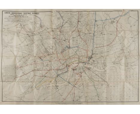 London.- Cook (Robert J. ) & Hammond. London Underground (Electric) Railways, Showing Lines open for Traffic, Lines Construct