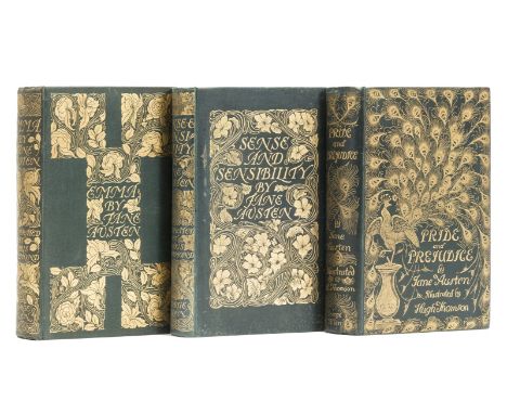 Austen (Jane) Pride and Prejudice, illustrated by Hugh Thomson, light foxing at beginning and end, 1894; Emma, later ink insc