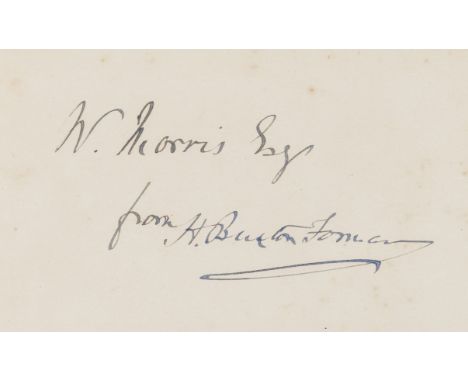 Morris (William).- Wagner (Richard) Die Walküre, first English edition, William Morris's copy inscribed to him by H.Buxton Fo