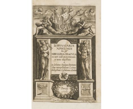 Sibyllina Oracula, collation: a8, A-Oo8, Pp4, aa6, bb-ii8, a2, e8, a-g8, h4; [16], 524; 71, [3]; [2], 7-144; [2], vii-xxiiii,