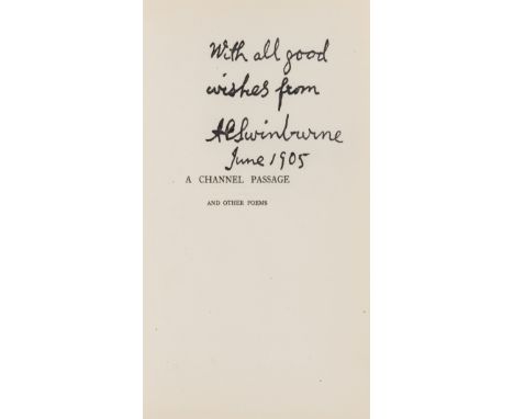 Swinburne (Algernon Charles) Poems and Ballads, first edition, first issue with Moxon imprint, 8pp. reviews at beginning, fox