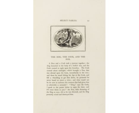 Bewick (Thomas and John) Select Fables..., wood-engraved portrait frontispiece, vignettes and tail-pieces by Thomas and John 