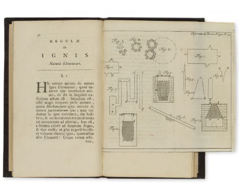 Iron.- [Swedenborg (Emanuel)] Nova observata et inventa circa ferrum et ignem..., first edition, device on title, 3 folding e