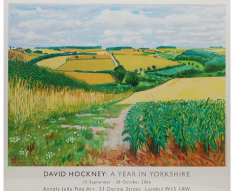 After David Hockney (British 1937-): 'A Year in Yorkshire', exhibition poster pub. Annely Juda Fine Art, London 2006, 61cm x 