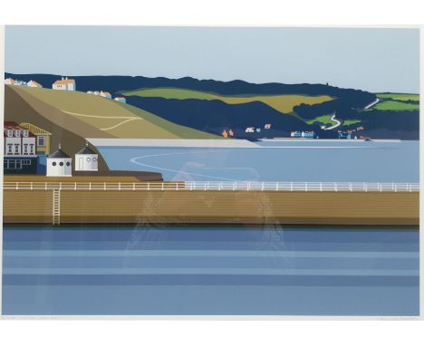 Ian Mitchell (British Contemporary): 'Whitby West Pier', limited edition digital lithograph signed, titled and numbered 3/250