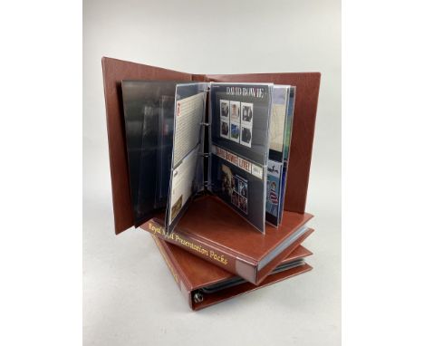 ROYAL MAIL PRESENTATION PACKS, first day covers and stamps in eight albums