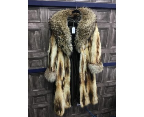 VINTAGE FUR COAT, retailed by Lisbeth Buchler of London