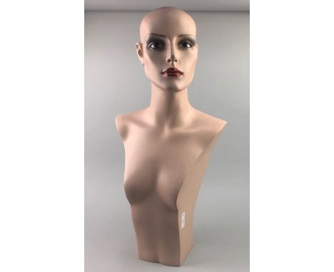 VINTAGE BUST LENGTH MANNEQUIN, 65cm high