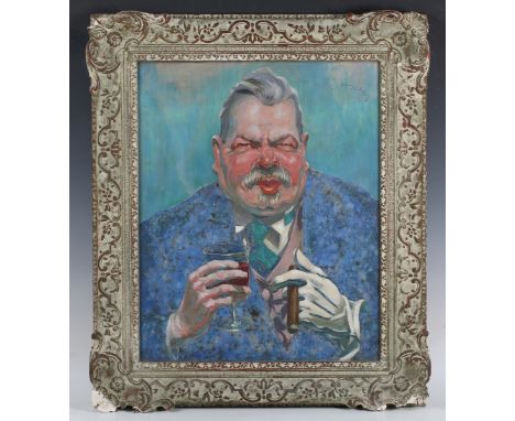 Barney Seale - Portrait of John Hugh Gilbert Seale, 20th century oil on canvas, signed and dated '36, 52cm x 41.5cm, within a