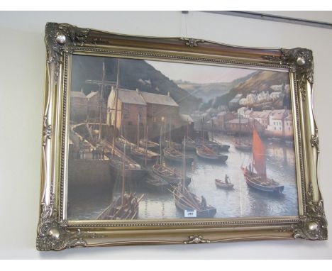 'At The End Of The Day Polperro' colour print after Rodney Chapman 