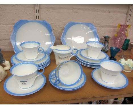 Shelley Regent tea-set comprising 6 cups and saucers, 10 tea plates and 2 sandwich plates