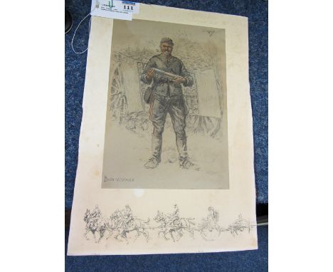 'Bon Voyage' colour print after Snaffles (Charles Johnson Payne) 
