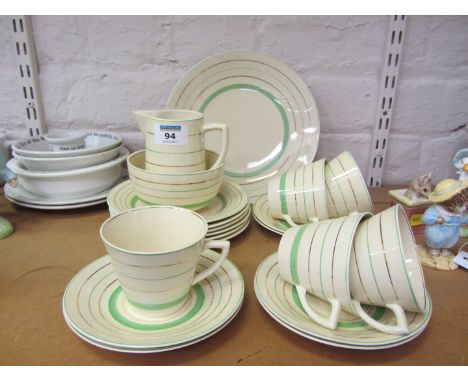 Wilkinson Clarice Cliff tea service - six place settings lacking one cup