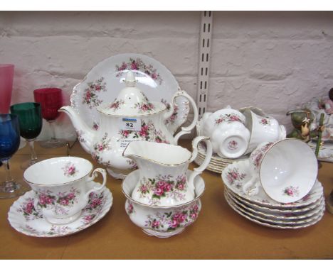 Royal Albert Lavender Rose tea service - six place settings 