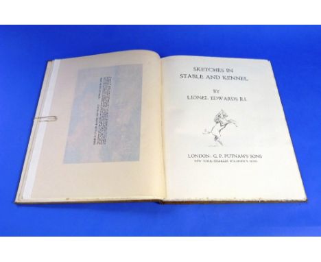 Edwards (Lionel): Sketches in Stable and Kennel, pub. Putnam's Sons, London, 1933, limited edition No. 26 of 31 De Luxe copie