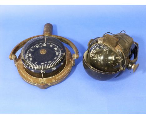 A "Sestrel" Moore Compass, No.3606/V, by Henry Browne & Son Ltd, together with another "Sestrel" compass, No.28632/D/V (2) 