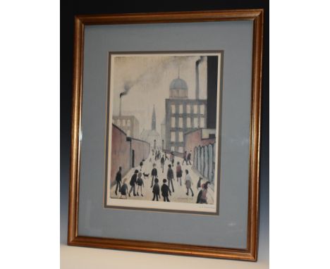 Laurence Stephen Lowry RBA RA (1887 - 1976), by and after, Mrs. Swindell's Picture; Figures in a Street, signed in pencil by 