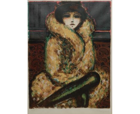 Jean-Pierre Cassigneul (French, b. 1935), by and after, Le Manteau de Fourrure, signed in pencil by the artist, untitled arti