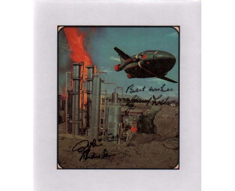 Gerry and Sylvia Anderson signed print. Excellent colour 7.5x9 inch print from Thunderbirds signed by creator Gerry Anderson 
